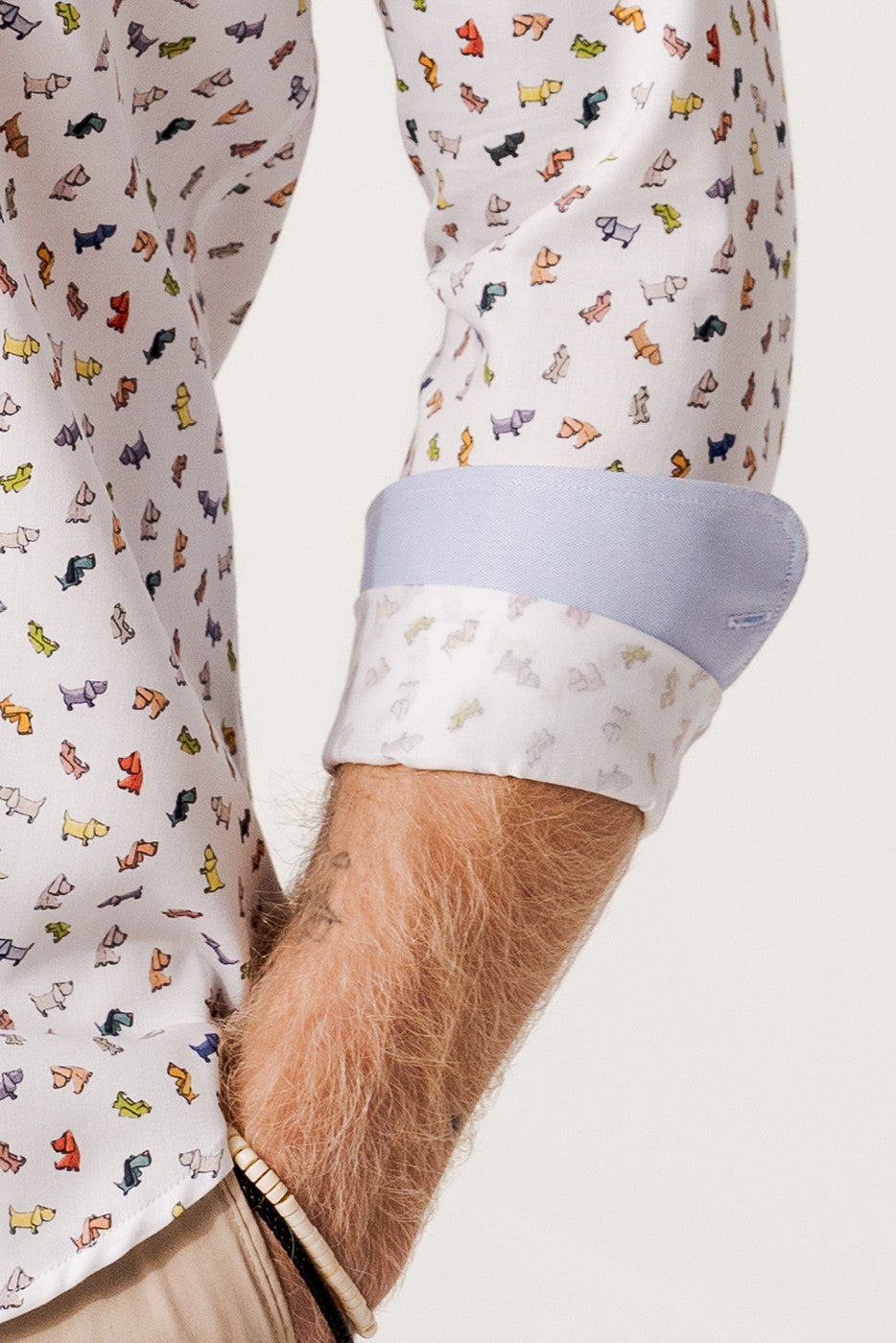 Camisa regular fit mini perros multicolor