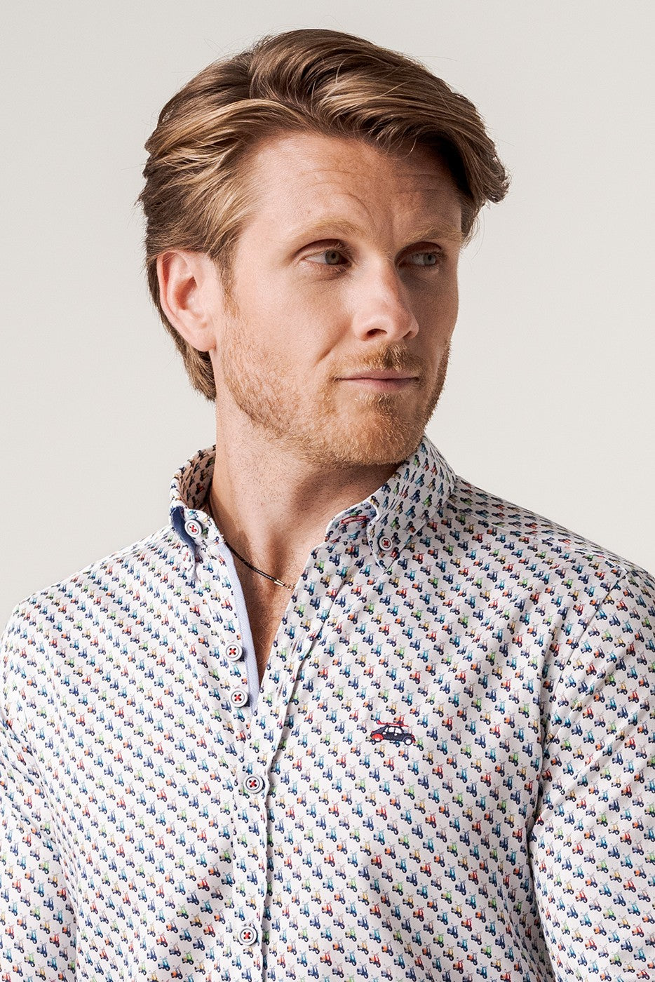 Camisa hombre slim fit scooters multicolor