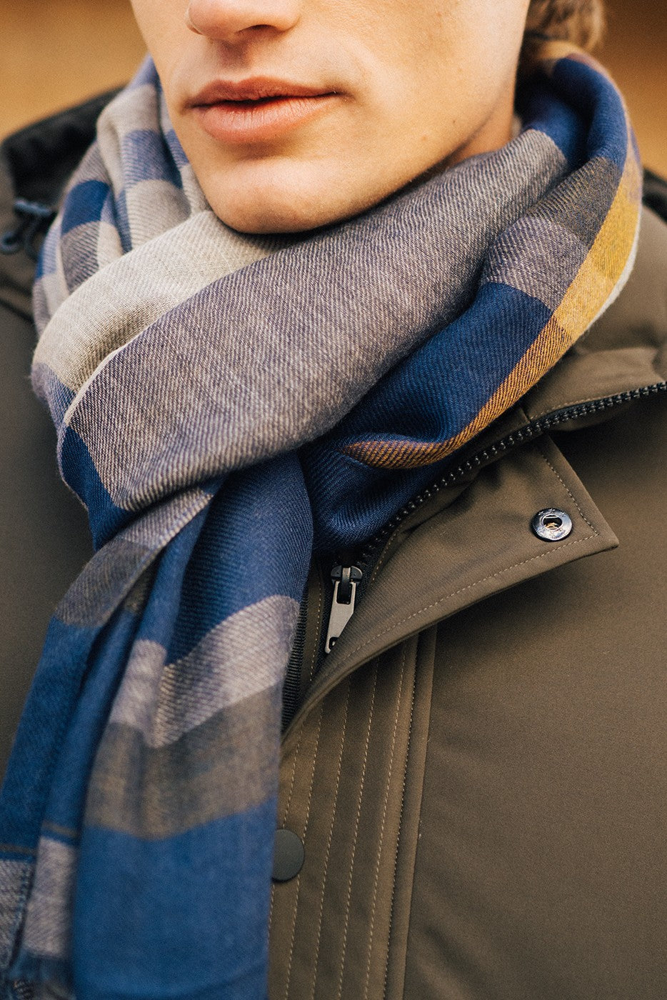 Bufanda fular cuadros colores