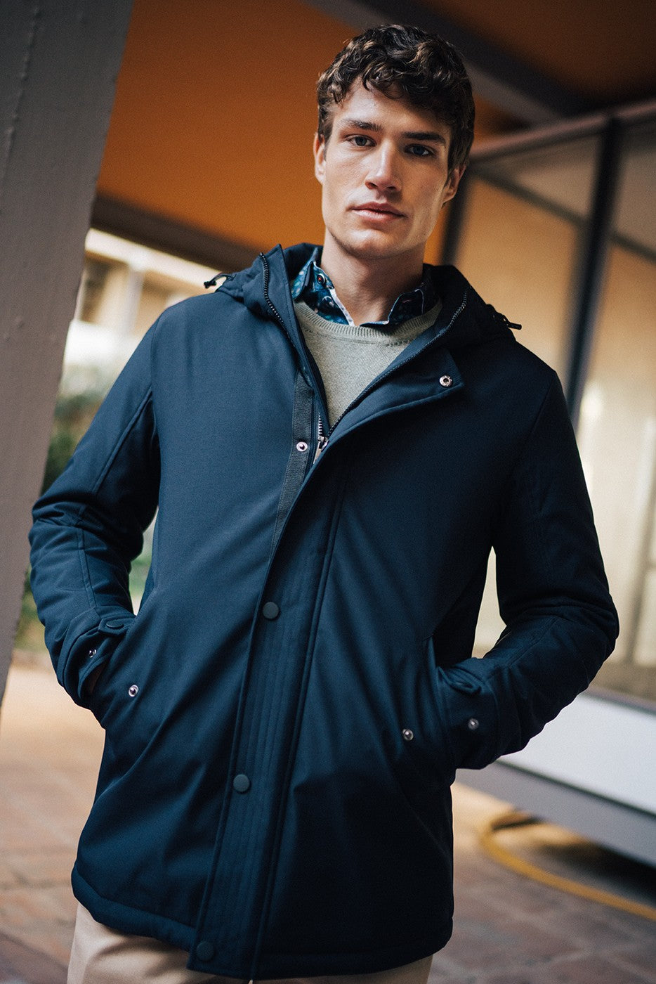 Parka hombre en color marino