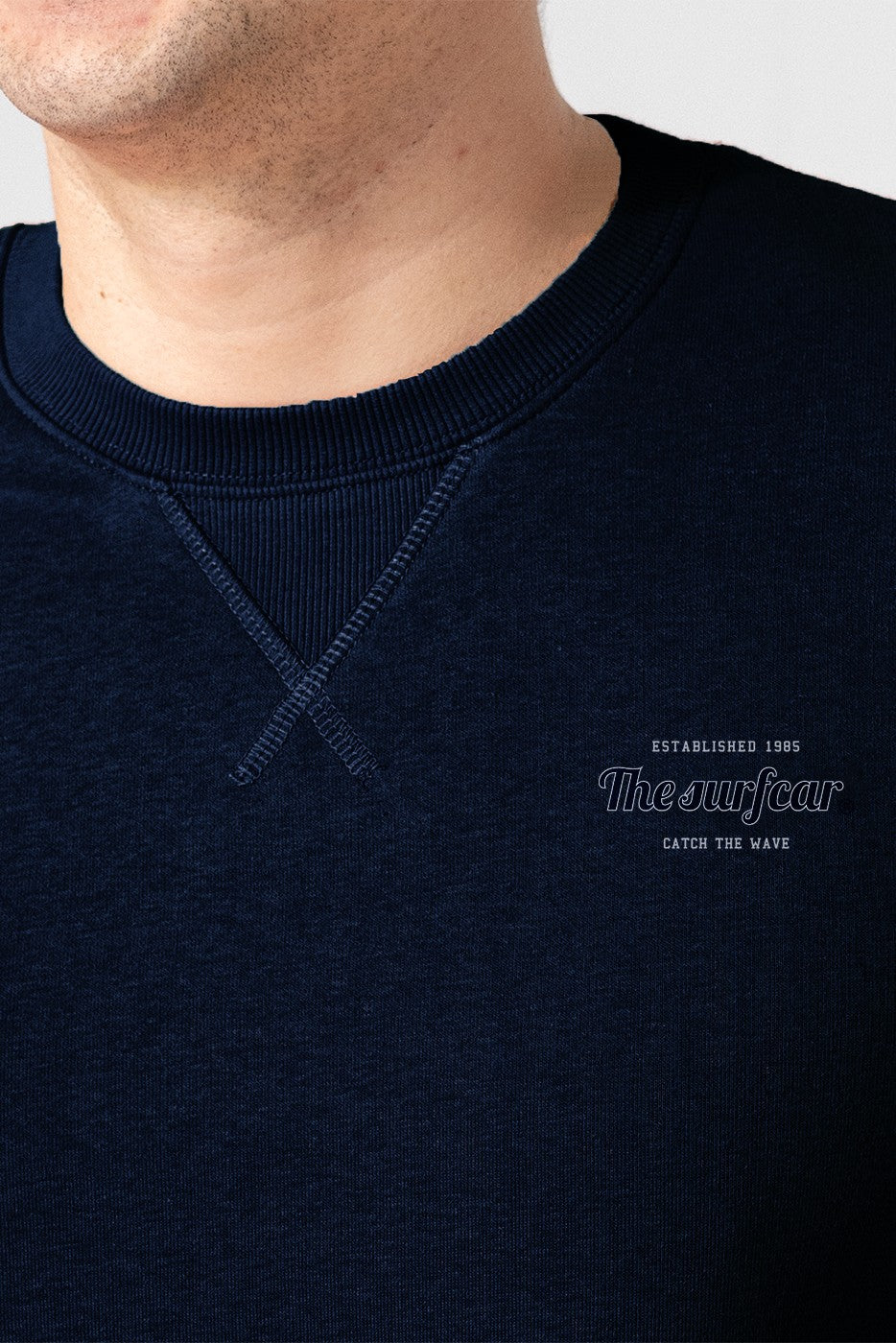 Sudadera hombre cuello redondo marino