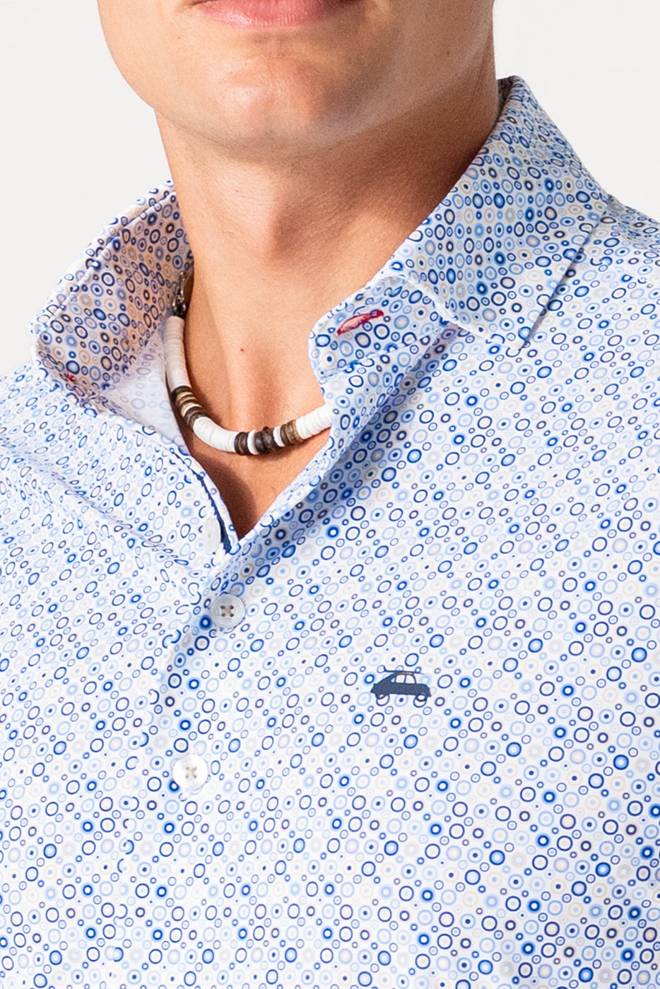 Camisa tejido ultralijero estampado geométrico