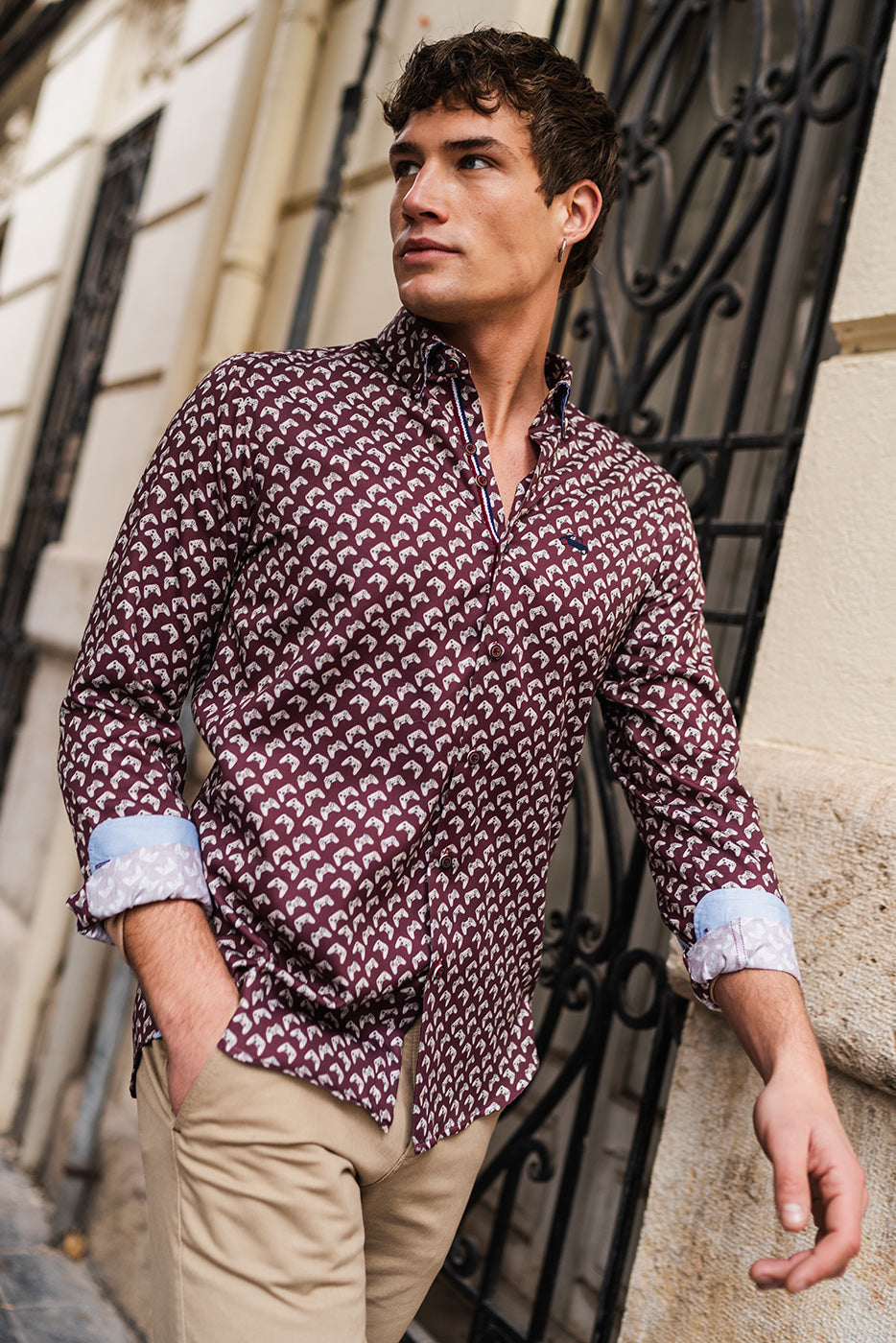 Camisa hombre estampado mandos gamer