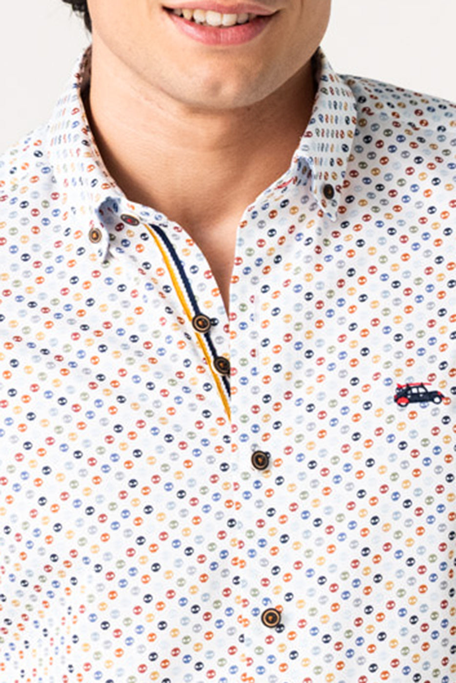Camisa estampado calaveras multicolor hombre
