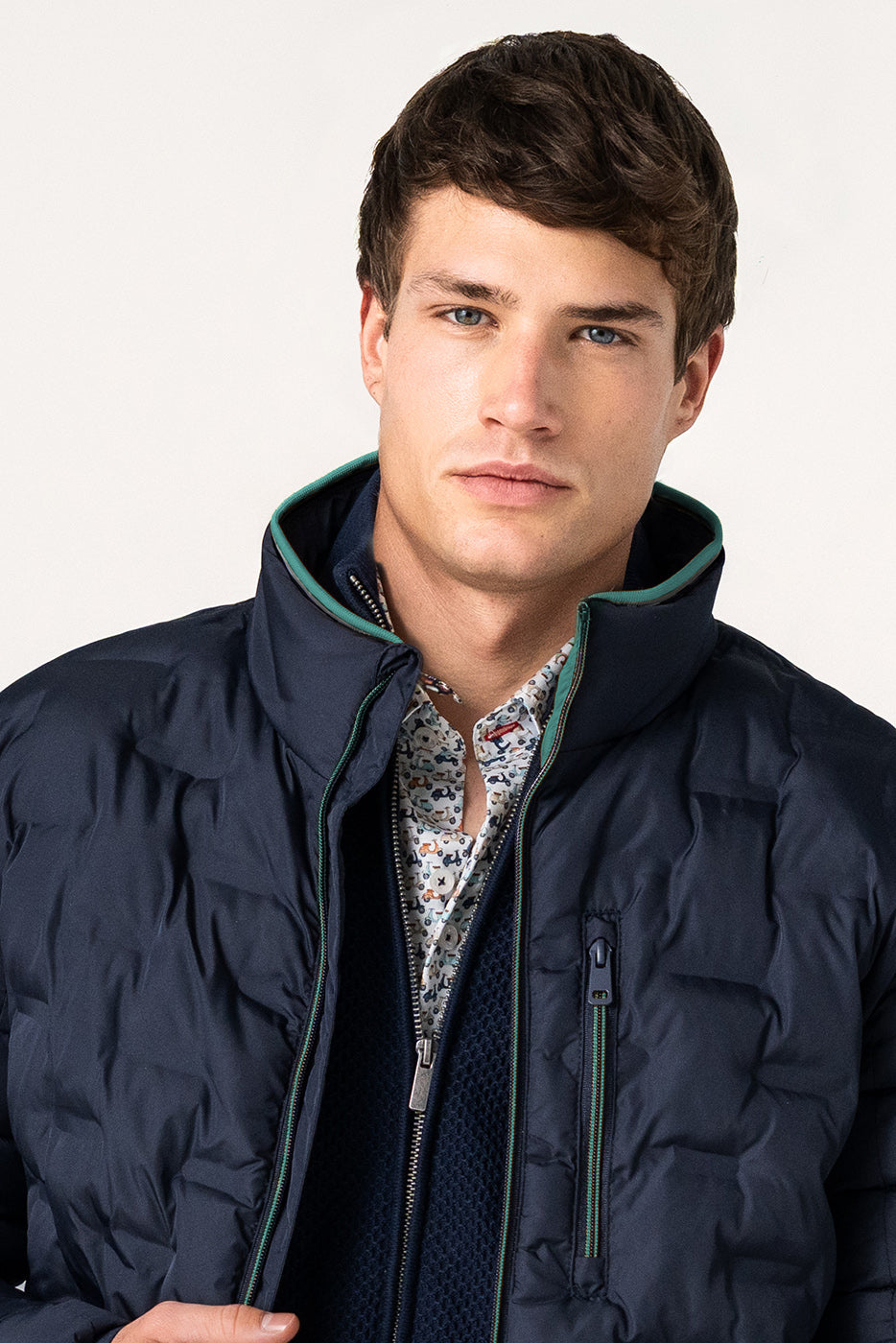 Chaqueta hombre acolchada marino