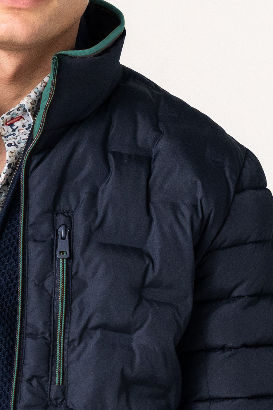 Chaqueta hombre acolchada marino