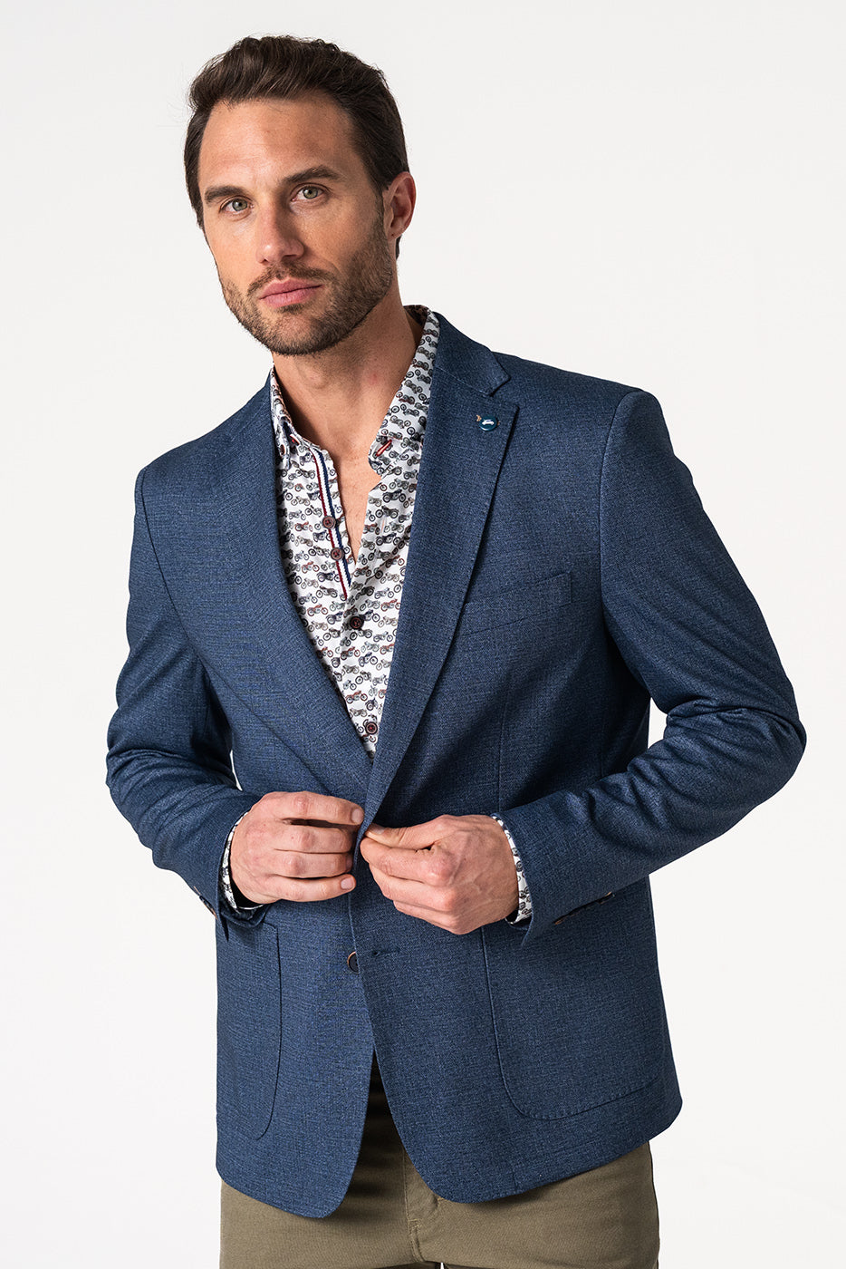 Americana azul hombre