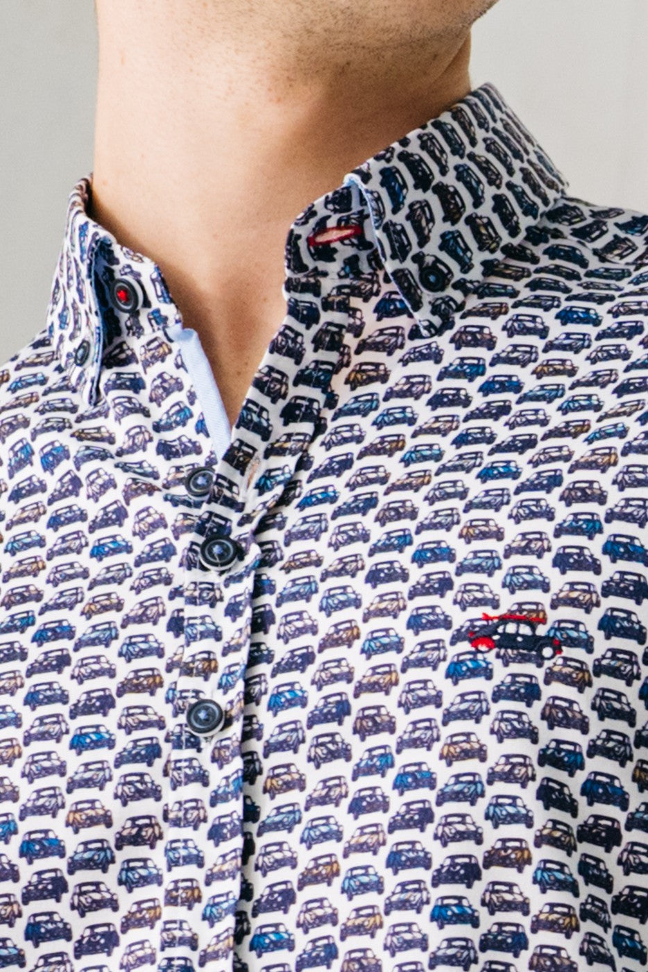Camisa estampada hombre coches de carreras
