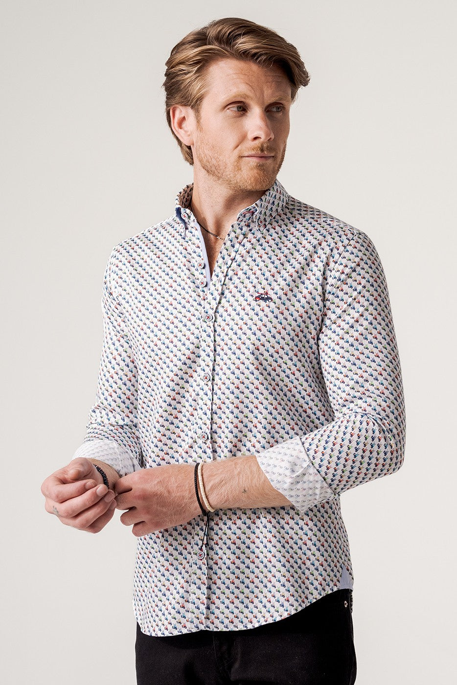 Camisa hombre slim fit scooters multicolor