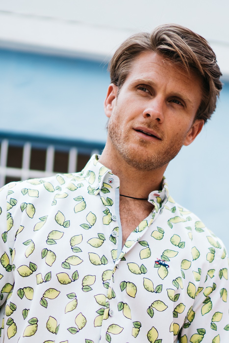 Camisa hombre regular fit limones