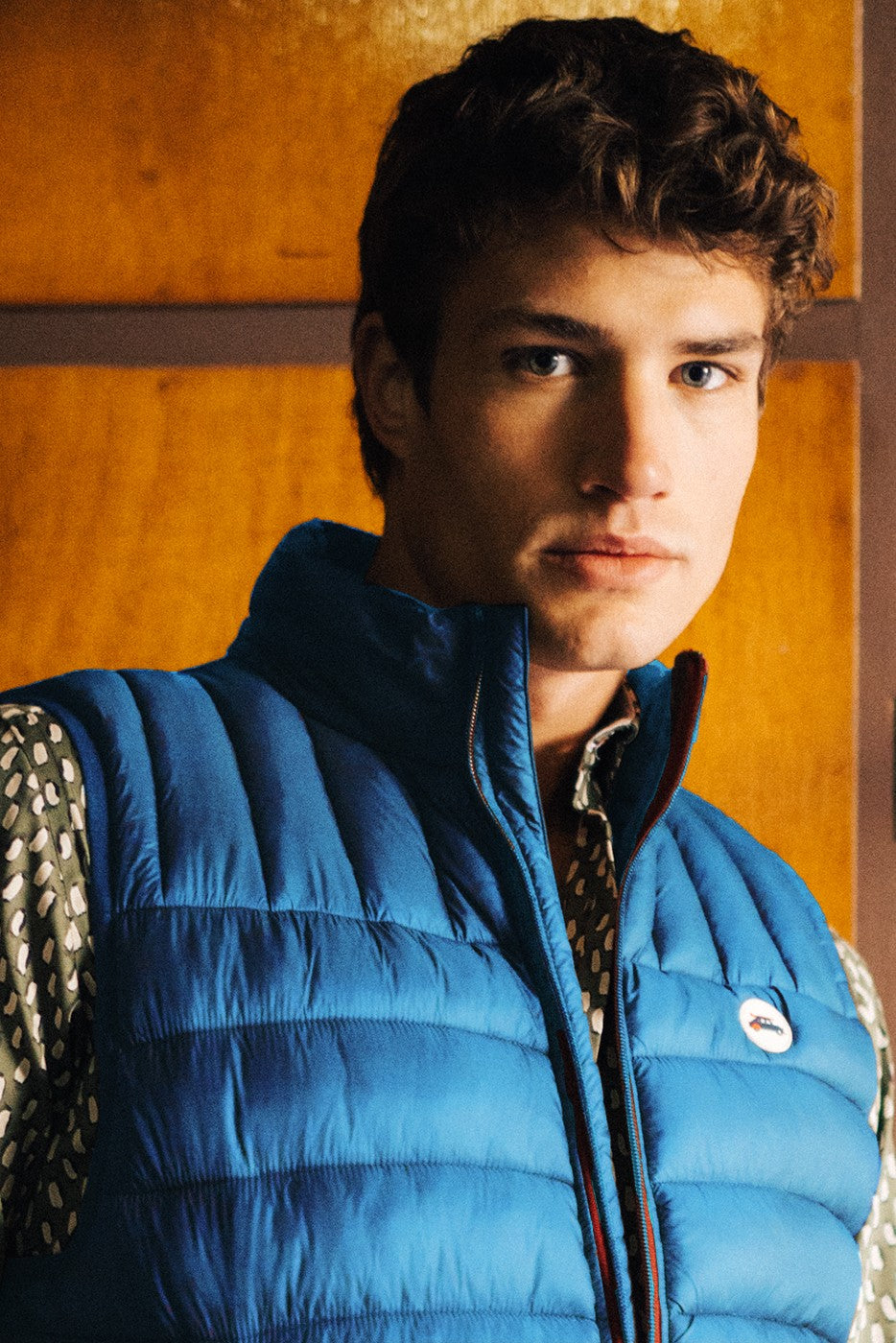 Chaleco acolchado hombre azul