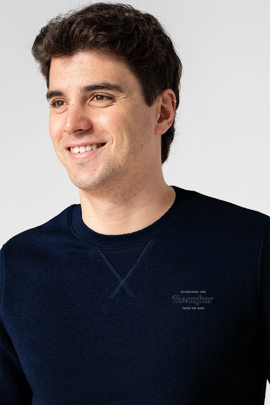 Sudadera hombre cuello redondo marino