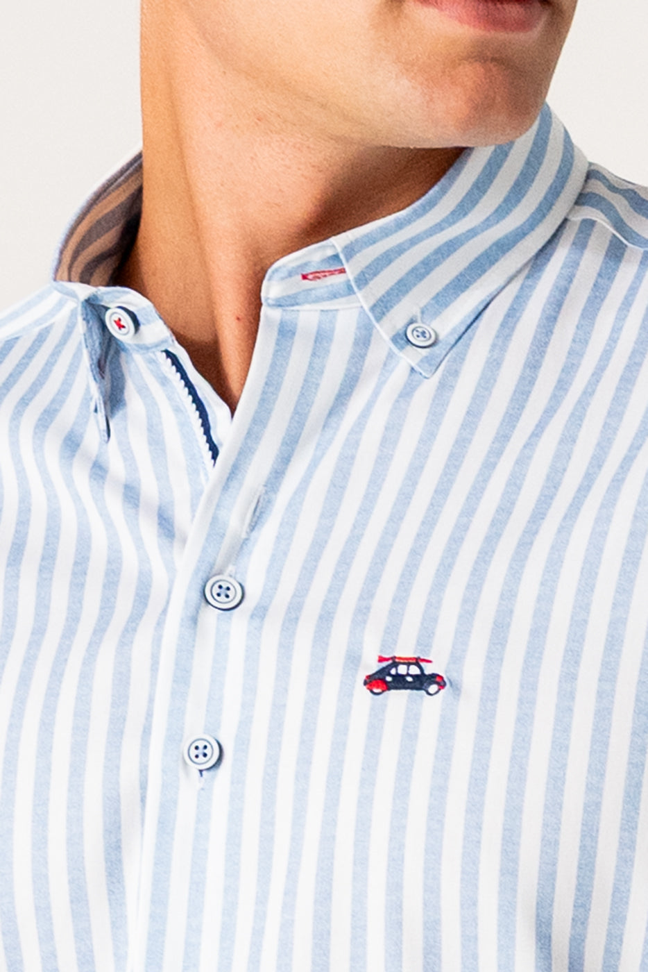 Camisa hombre rayas azules 